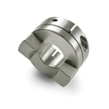 Ruland Clamp Oldham Coupling Hub, Bore 7mm, OD 25.4mm, Stainless Steel MOCT25-7-SS